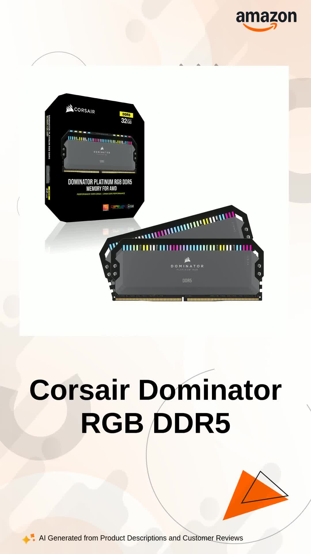 Corsair Dominator Platinum RGB DDR5 32GB Desktop Memory